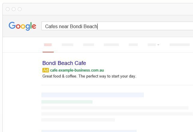 Google Ads Smart Campaigns example